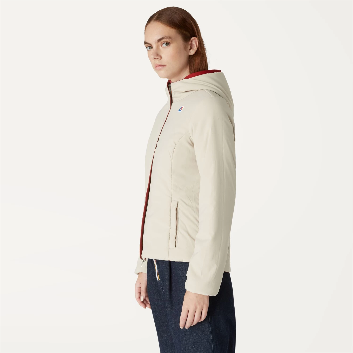 LILY WARM REVERSIBLE - Jackets - Short - Woman - RED DK TOMATO-BEIGE GREY - immagine 5