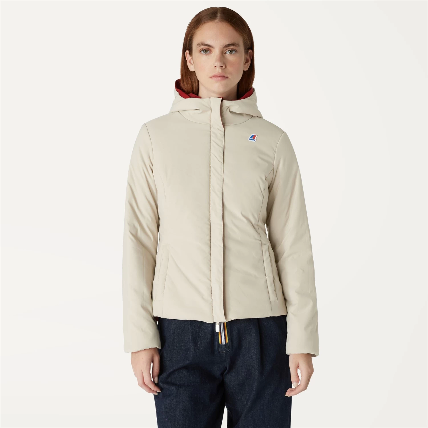 LILY WARM REVERSIBLE - Jackets - Short - Woman - RED DK TOMATO-BEIGE GREY - immagine 4