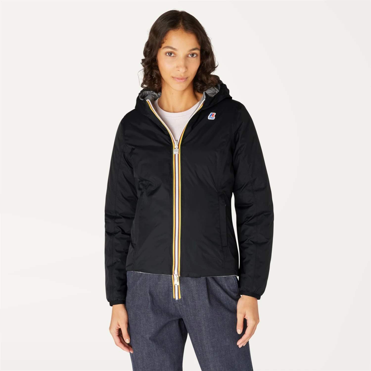 LILY THERMO PLUS.2 REVERSIBLE - Jackets - Short - Woman - BLACK PURE-GREY MD STEEL - immagine 4