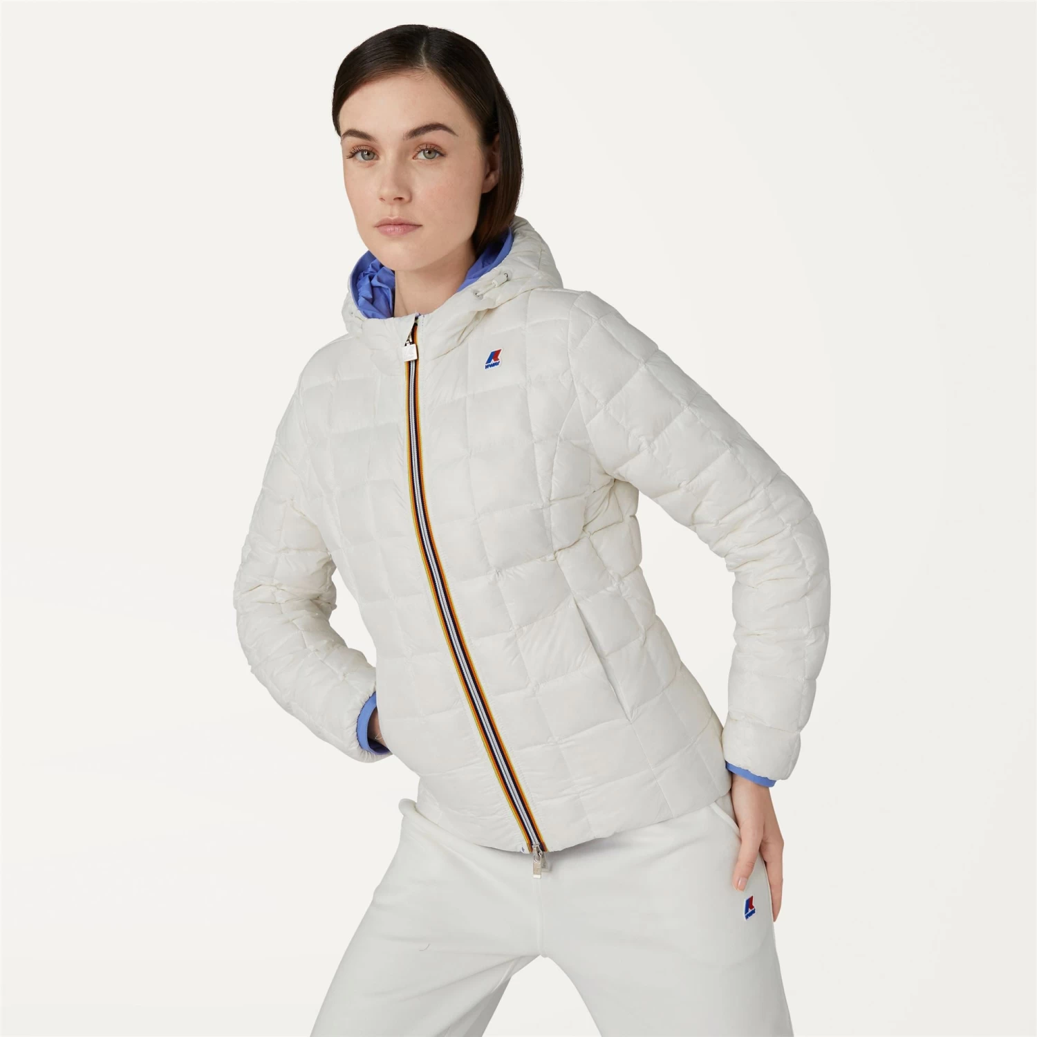 LILY THERMO PLUS.2 REVERSIBLE - Jackets - Short - Woman - AZURE DK-WHITE MILK - immagine 3