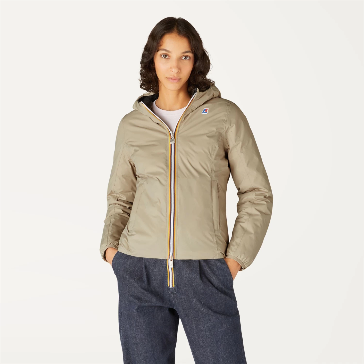 LILY THERMO PLUS.2 REVERSIBLE - Jackets - Short - Woman - BEIGE GREY-BLACK PURE - immagine 4