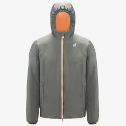 JACQUES WARM REVERSIBLE - Jackets - Short - Man - GREEN BLACKISH-ORANGE RUST