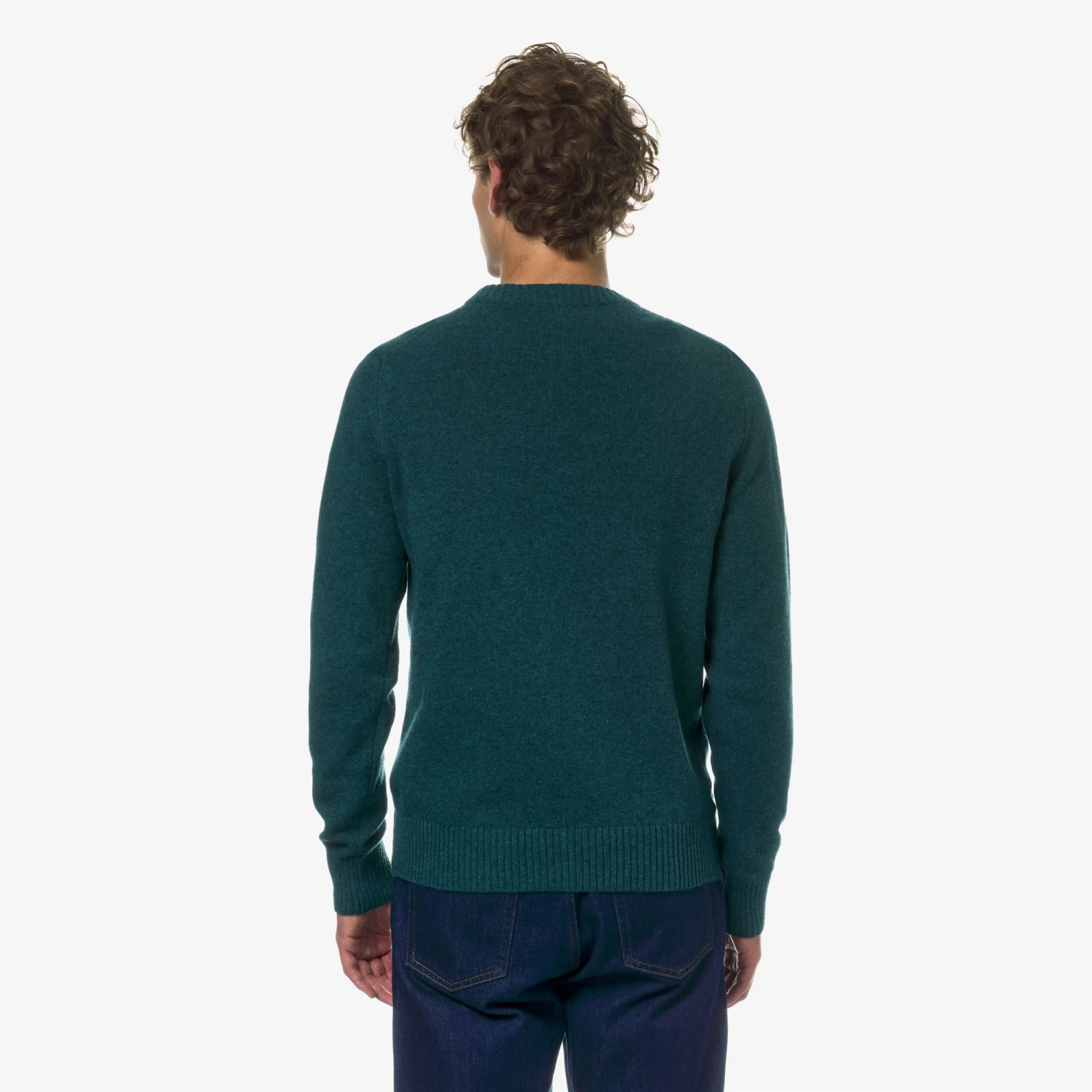SEBASTIEN LAMBSWOOL - Knitwear - PullOver - Man - GREEN PETROL - immagine 5
