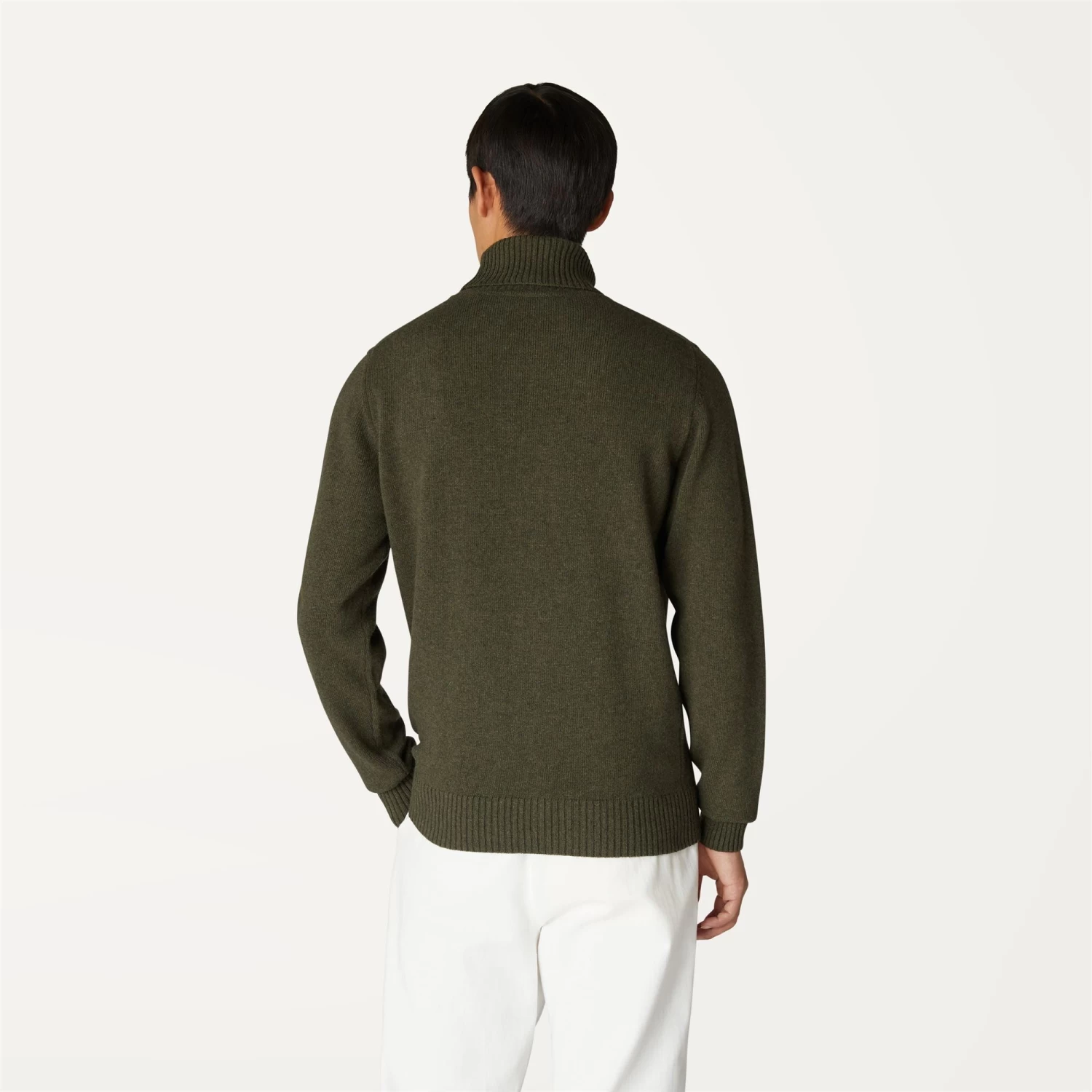 HENRY LAMBSWOOL - Knitwear - PullOver - Man - GREEN BLACKISH - immagine 5