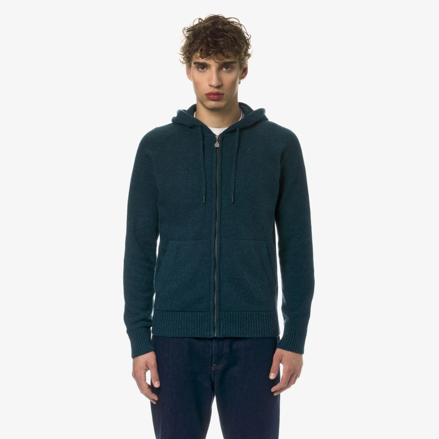 MARCY LAMBSWOOL - Knitwear - Jacket - Man - GREEN PETROL - immagine 3