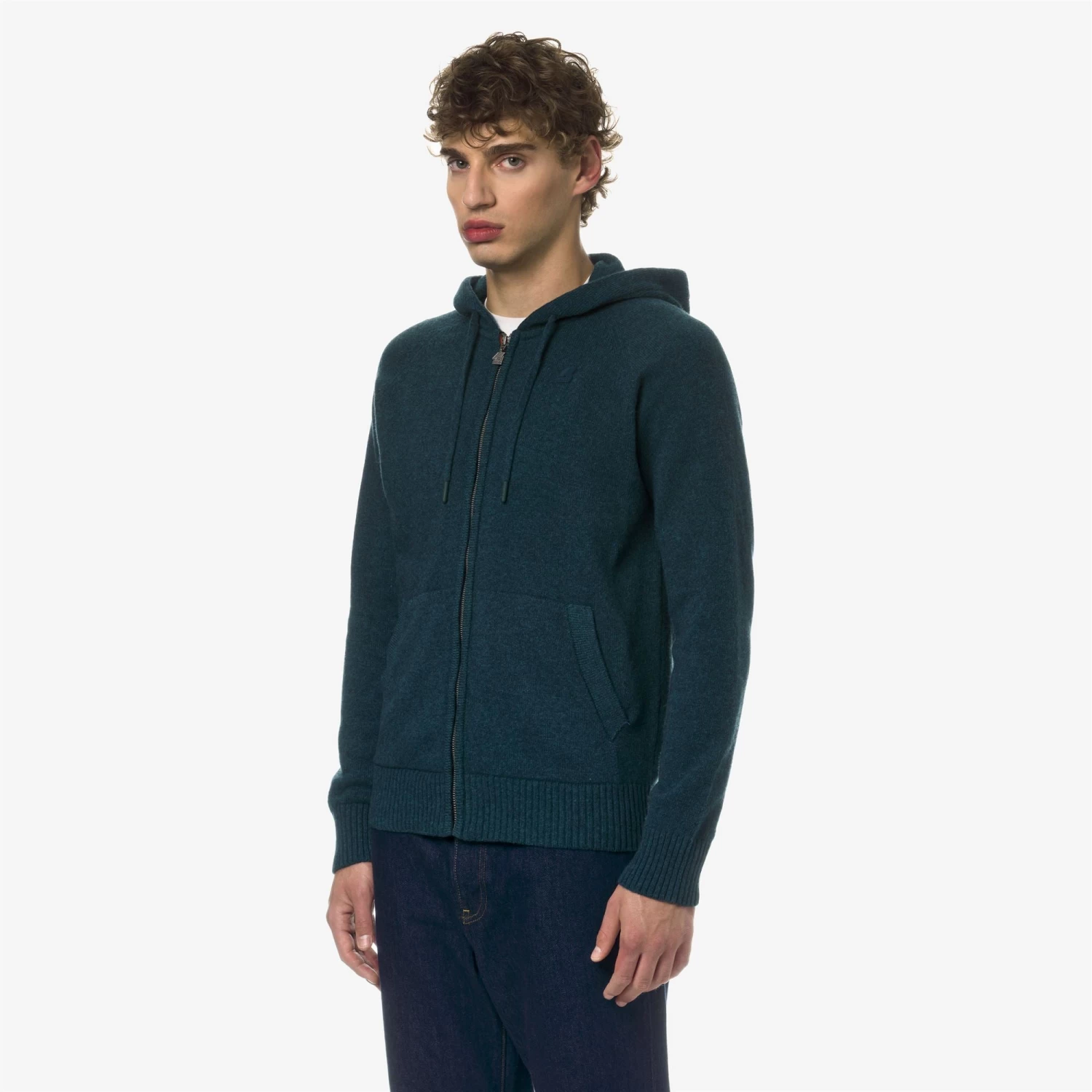 MARCY LAMBSWOOL - Knitwear - Jacket - Man - GREEN PETROL - immagine 4