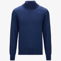 HENRY MERINO - Knitwear - PullOver - Man - BLUE MEDIEVAL