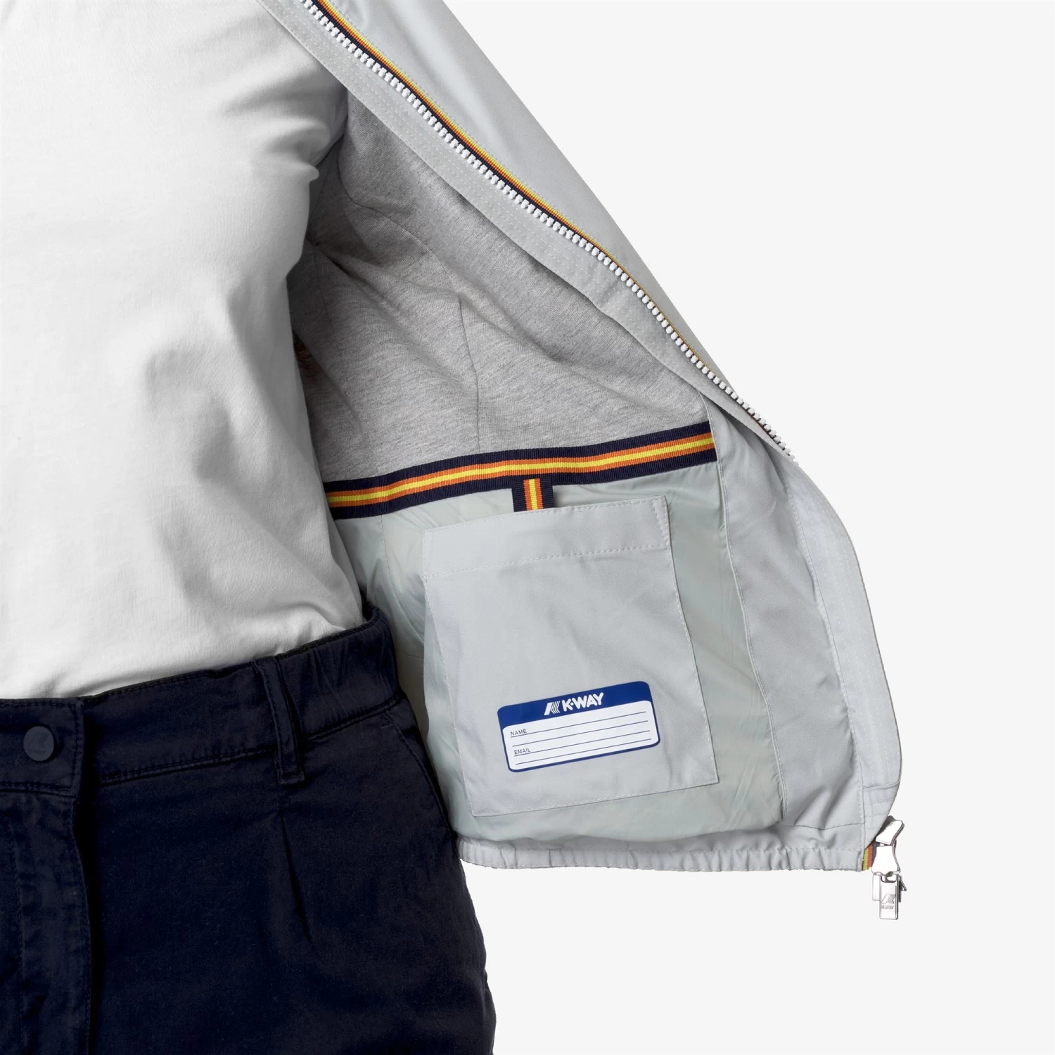 LILY STRETCH POLY JERSEY - Jackets - Short - Woman - GREY SAGE - immagine 2