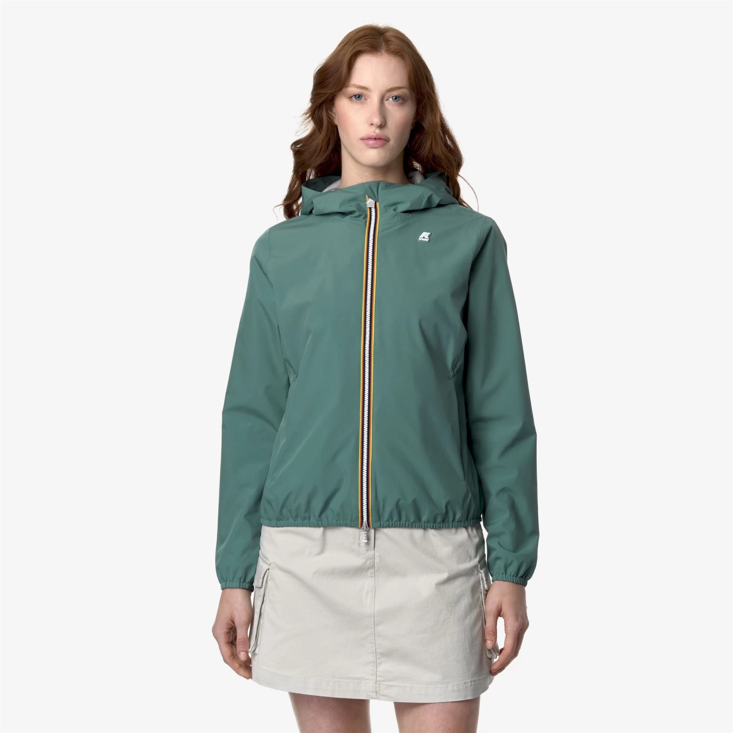 LILY STRETCH POLY JERSEY - Jackets - Short - Woman - GREEN PALM - immagine 3