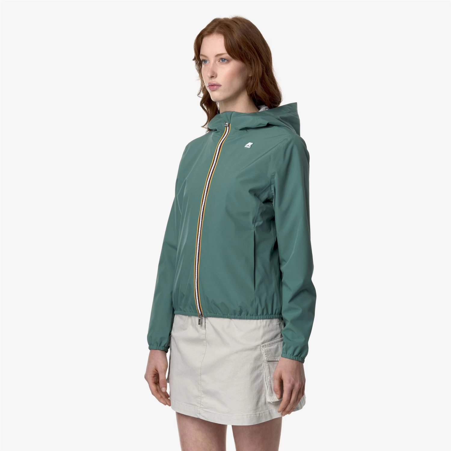LILY STRETCH POLY JERSEY - Jackets - Short - Woman - GREEN PALM - immagine 4