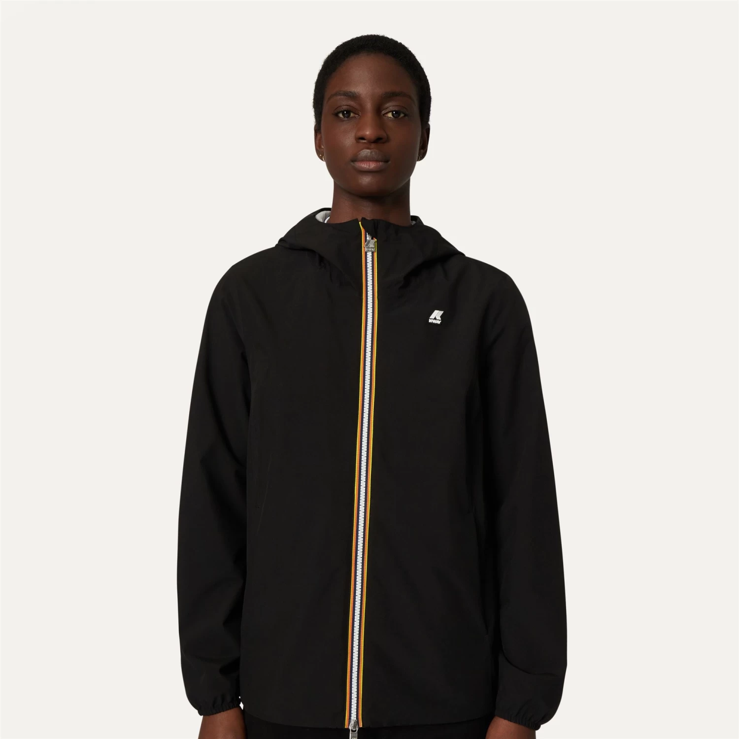 MARGUERITE STRETCH POLY JERSEY - Jackets - Mid - Woman - BLACK PURE - immagine 2