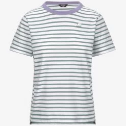 EMELI STRIPES - T-ShirtsTop - T-Shirt - Woman - WHITE-GREEN M-VIOLET G