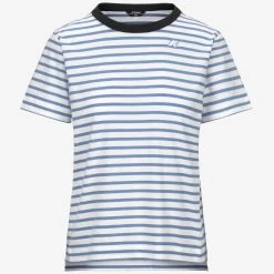 EMELI STRIPES - T-ShirtsTop - T-Shirt - Woman - WHITE-BLUE A-BLUE D