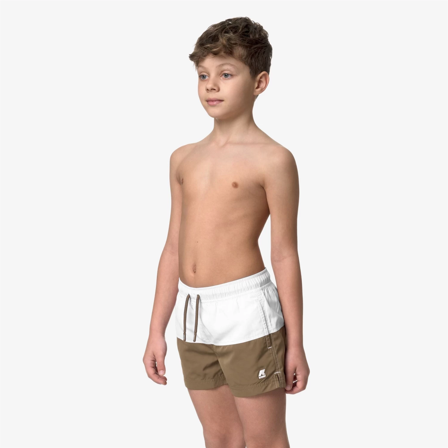 P. LESLIE - Bathing Suits - Swimming Trunk - Boy - WHITE-BROWN C - immagine 4