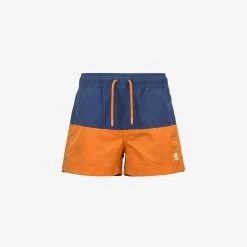 P. LESLIE - Bathing Suits - Swimming Trunk - Boy - BLUE FIORD-ORANGE MD