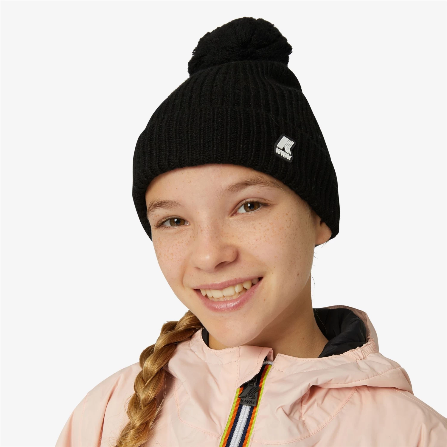 P. VINCIENNE CARDIGAN STITCH - Headwear - Hat - Girl - BLACK PURE - immagine 2