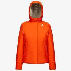 LILY MICRO RIPSTOP MARMOTTA - Jackets - Short - Woman - ORANGE P-GREY B