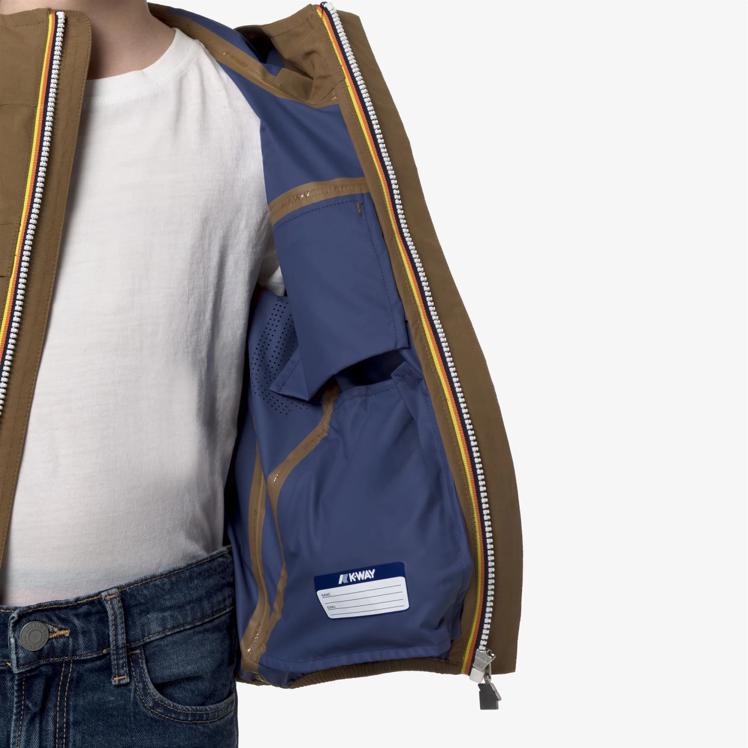 P. ARNAUD ECO SD CONTRAST - Jackets - Short - Boy - BROWN C-BLUE F - immagine 2