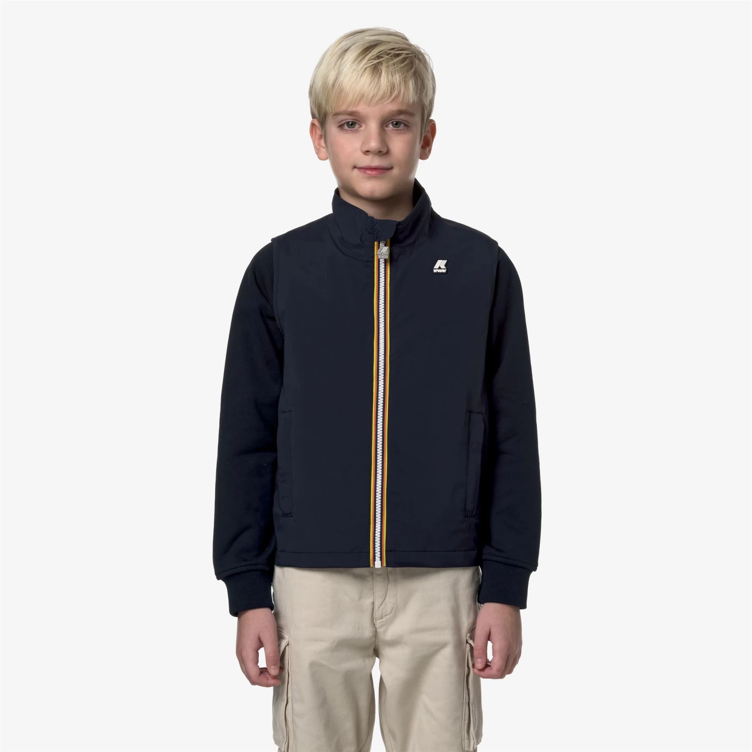 P. VALEN STRETCH NYLON JERSEY - Jackets - Vest - Boy - BLUE DEPTH - immagine 3