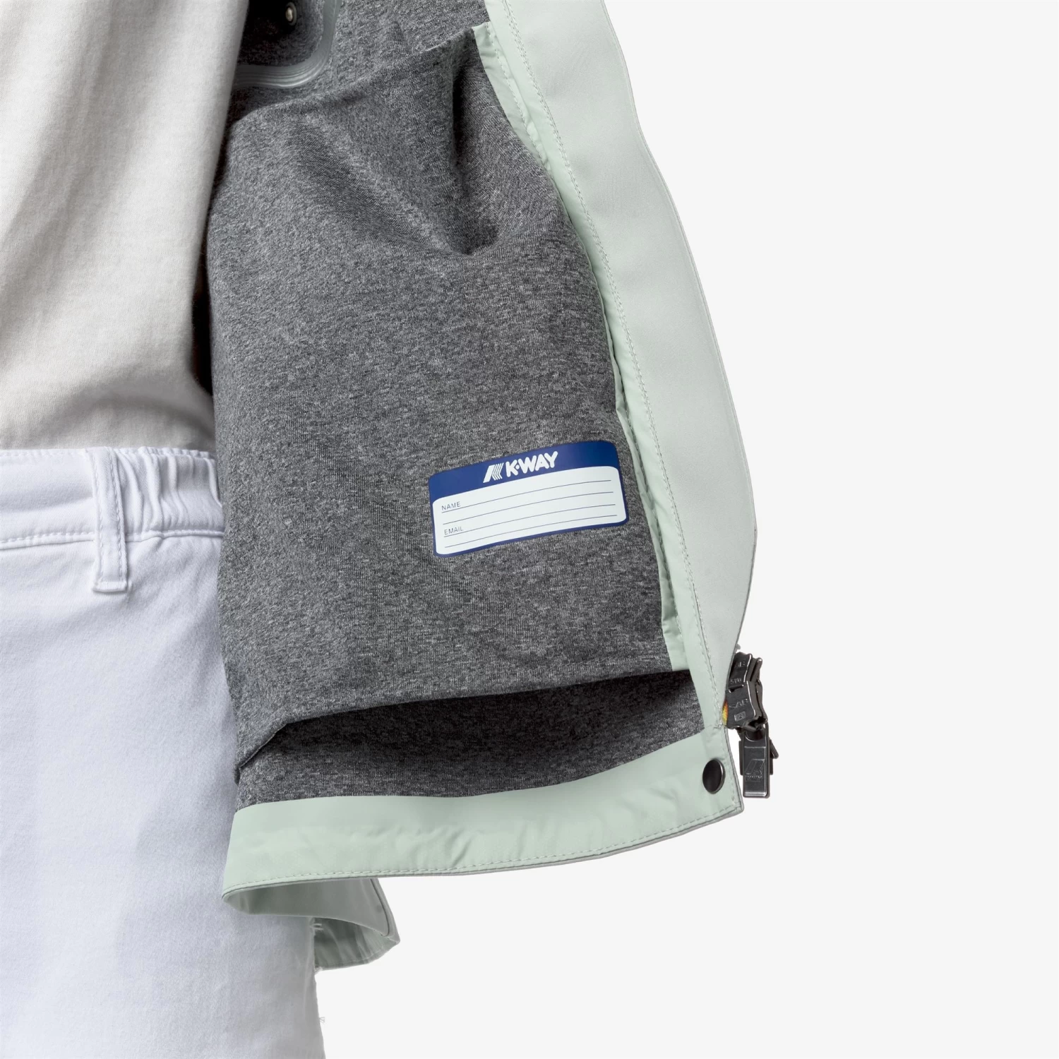 MADALINA BONDED JERSEY - Jackets - Mid - Woman - GREY SAGE - immagine 2