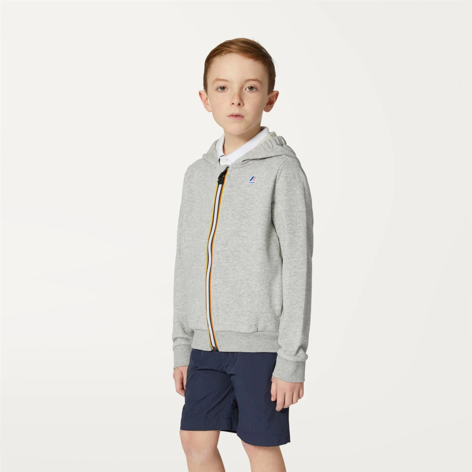 P. LE VRAI ARNEL POLY COTTON - Fleece - Jacket - Kid Unisex - LT GREY MEL - immagine 4