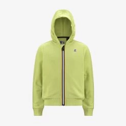 P. LE VRAI ARNEL POLY COTTON - Fleece - Jacket - Kid Unisex - GREEN CELERY