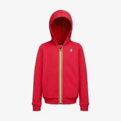 P. LE VRAI ARNEL POLY COTTON - Fleece - Jacket - Kid Unisex - RED BERRY