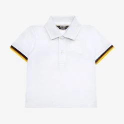 E. VINCENT CONTRAST - Polo Shirts - Polo - Kid Unisex - WHITE