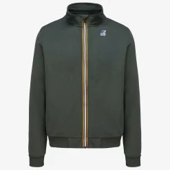 AUGUR POLY COTTON - Fleece - Jacket - Unisex - GREEN BLACKISH