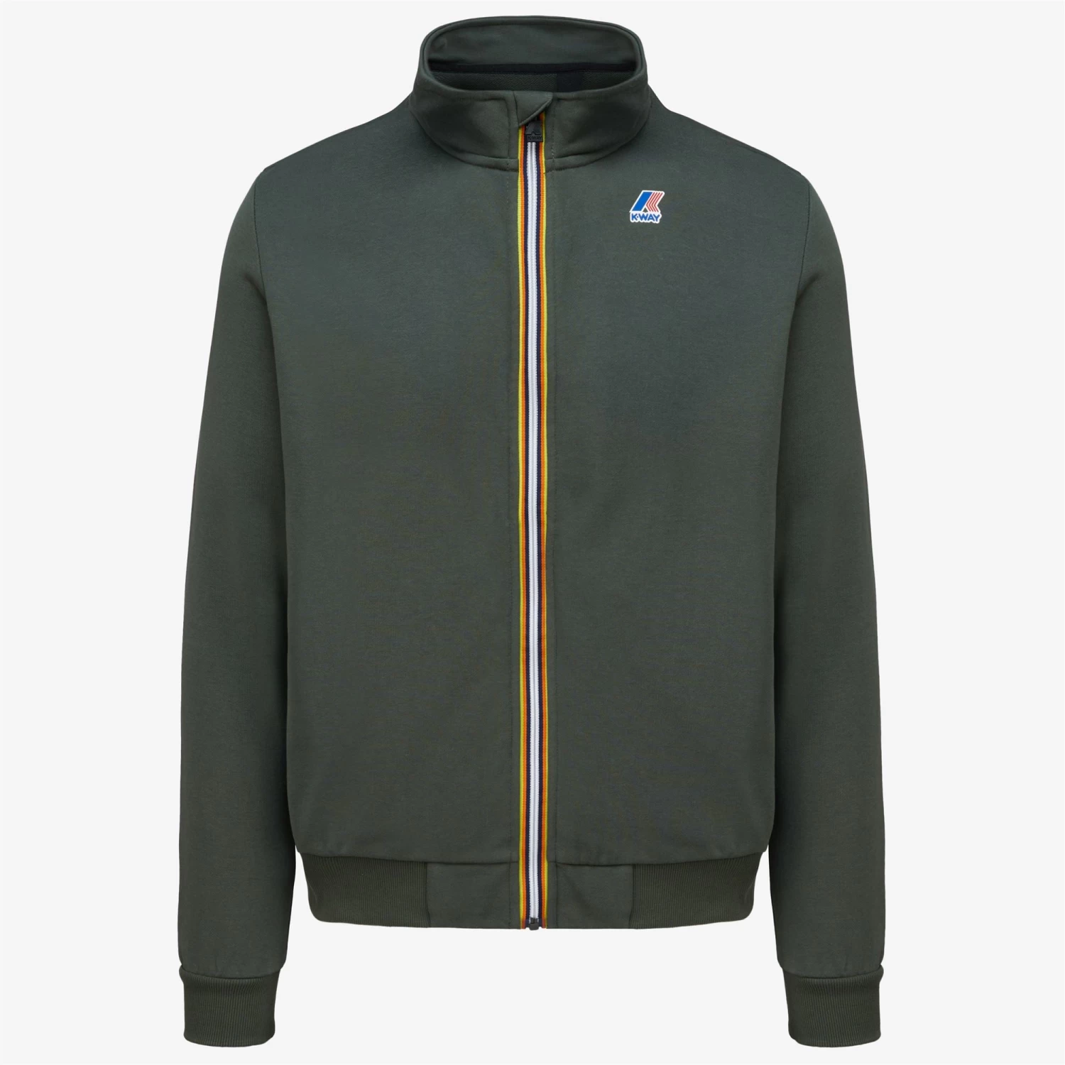 AUGUR POLY COTTON - Fleece - Jacket - Unisex - GREEN BLACKISH