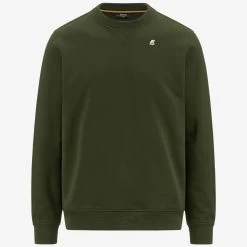 BAPTISTE - Fleece - Jumper - Man - GREEN CYPRESS