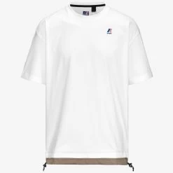 LE VRAI SERILLE NYLON PC - T-ShirtsTop - T-Shirt - Unisex - WHITE-BEIGE TAUPE