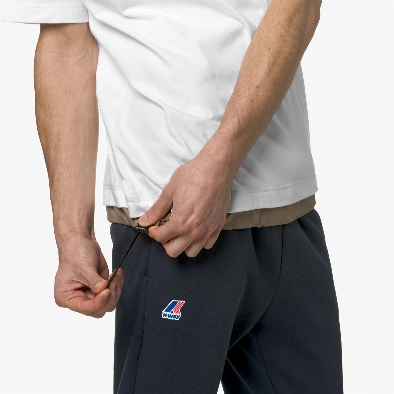 LE VRAI SERILLE NYLON PC - T-ShirtsTop - T-Shirt - Unisex - WHITE-BEIGE TAUPE - immagine 2