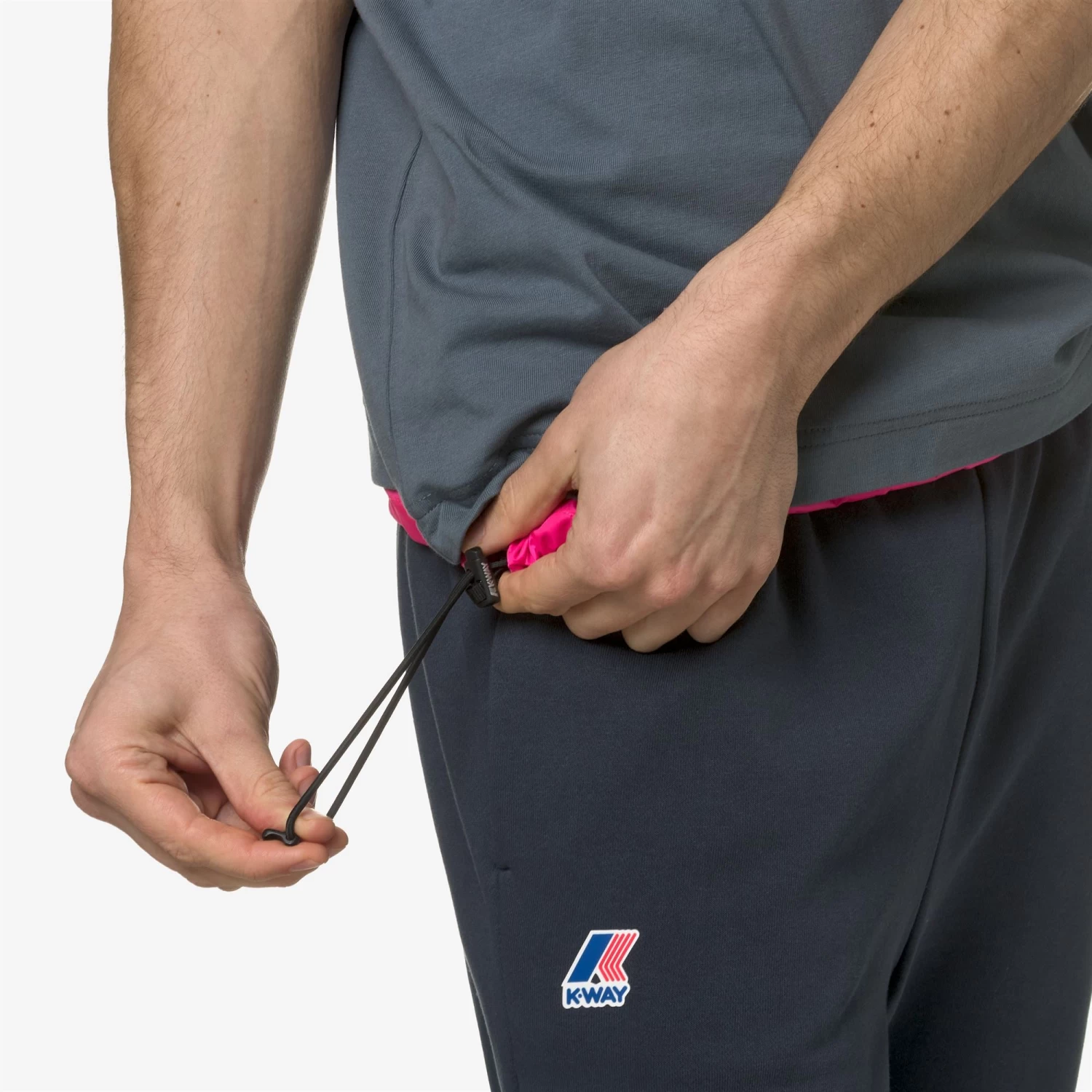 LE VRAI SERILLE NYLON PC - T-ShirtsTop - T-Shirt - Unisex - GREY EVEREST-PINK INTENSE - immagine 2