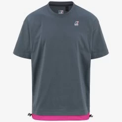 LE VRAI SERILLE NYLON PC - T-ShirtsTop - T-Shirt - Unisex - GREY EVEREST-PINK INTENSE