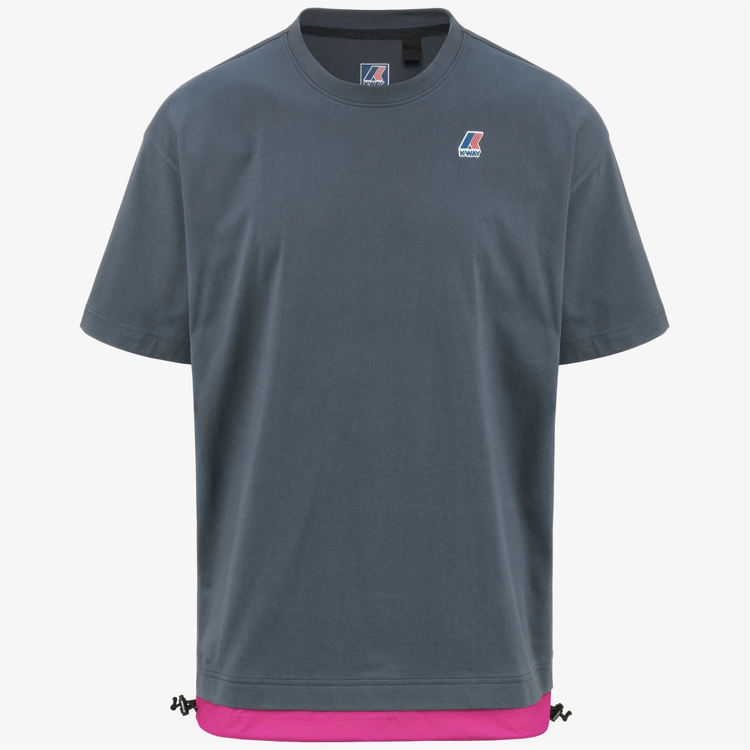 LE VRAI SERILLE NYLON PC - T-ShirtsTop - T-Shirt - Unisex - GREY EVEREST-PINK INTENSE