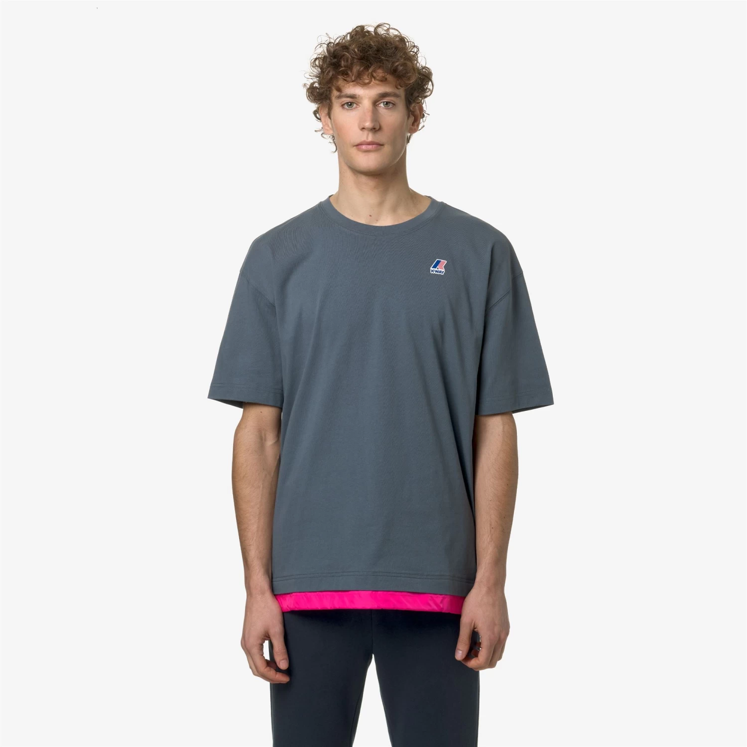 LE VRAI SERILLE NYLON PC - T-ShirtsTop - T-Shirt - Unisex - GREY EVEREST-PINK INTENSE - immagine 3