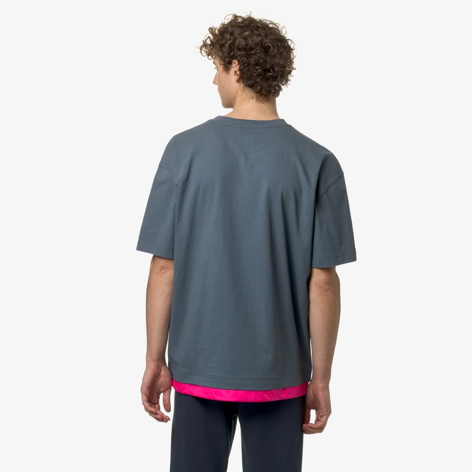 LE VRAI SERILLE NYLON PC - T-ShirtsTop - T-Shirt - Unisex - GREY EVEREST-PINK INTENSE - immagine 5