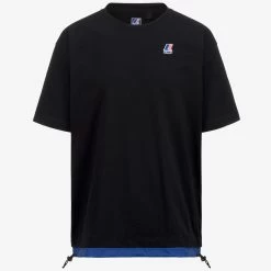 LE VRAI SERILLE NYLON PC - T-ShirtsTop - T-Shirt - Unisex - BLACK PURE-BLUE ROYAL MARINE
