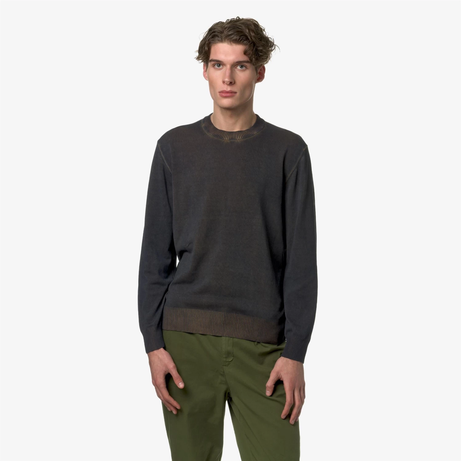 BROU - KNITWEAR - PullOver - Man - BLUE I-BROWN C - immagine 3