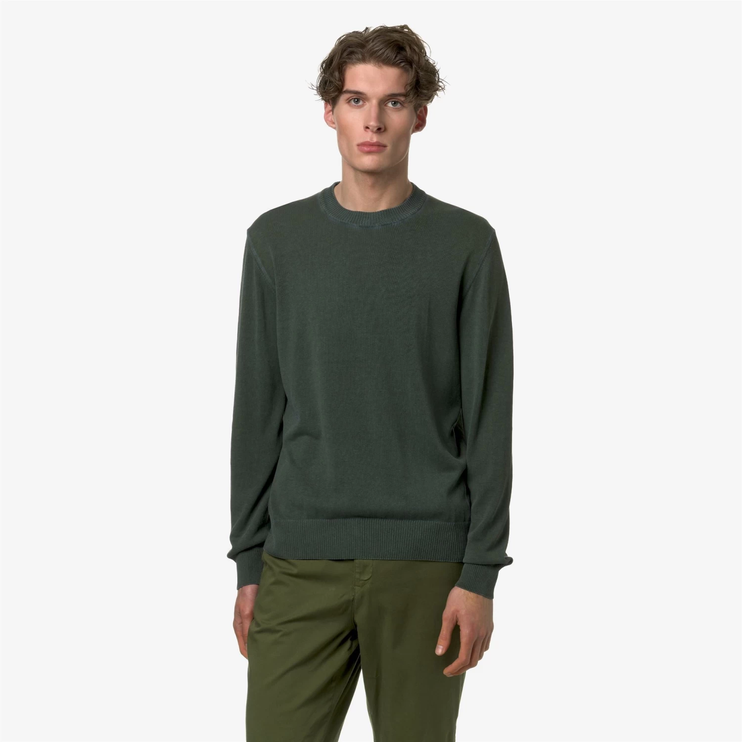 BROU - KNITWEAR - PullOver - Man - GREEN A-BLUE I - immagine 3