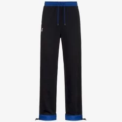 LE VRAI MEDARD NYLON PC - Pants - Sport Trousers - Unisex - BLACK PURE-BLUE ROYAL MARINE