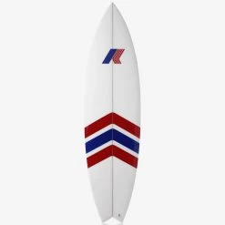 Vague - Board - Surfboard - Unisex - WHITE-CENTRAL STRIPE KWAY COLORS