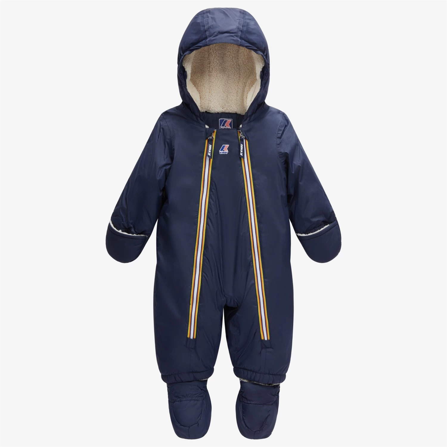E. LE VRAI 3.0 SNOTTY ORSETTO - Sport Suits - TRACKSUIT - Kid Unisex - ECRU-BLUE DEPHT