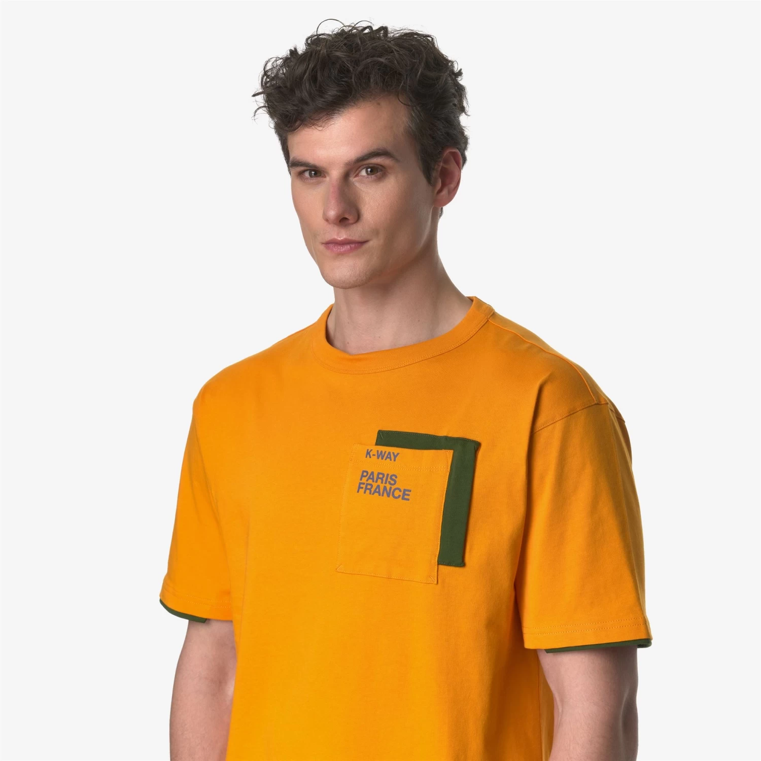 FANTOME CONTRAST POCKETS - T-ShirtsTop - T-Shirt - Man - ORANGE MD-GREEN CYPRESS-BLUE FIORD - immagine 2