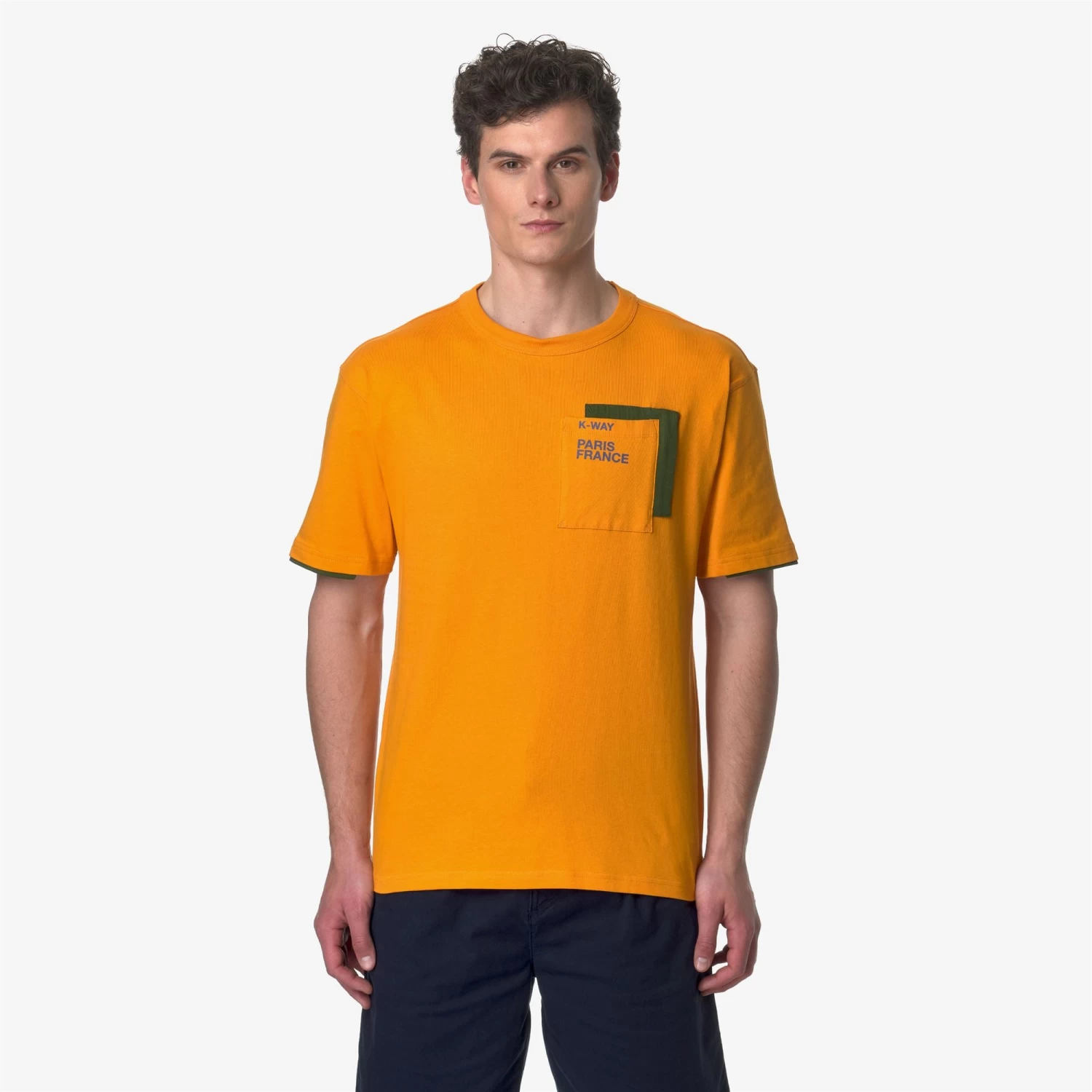 FANTOME CONTRAST POCKETS - T-ShirtsTop - T-Shirt - Man - ORANGE MD-GREEN CYPRESS-BLUE FIORD - immagine 3