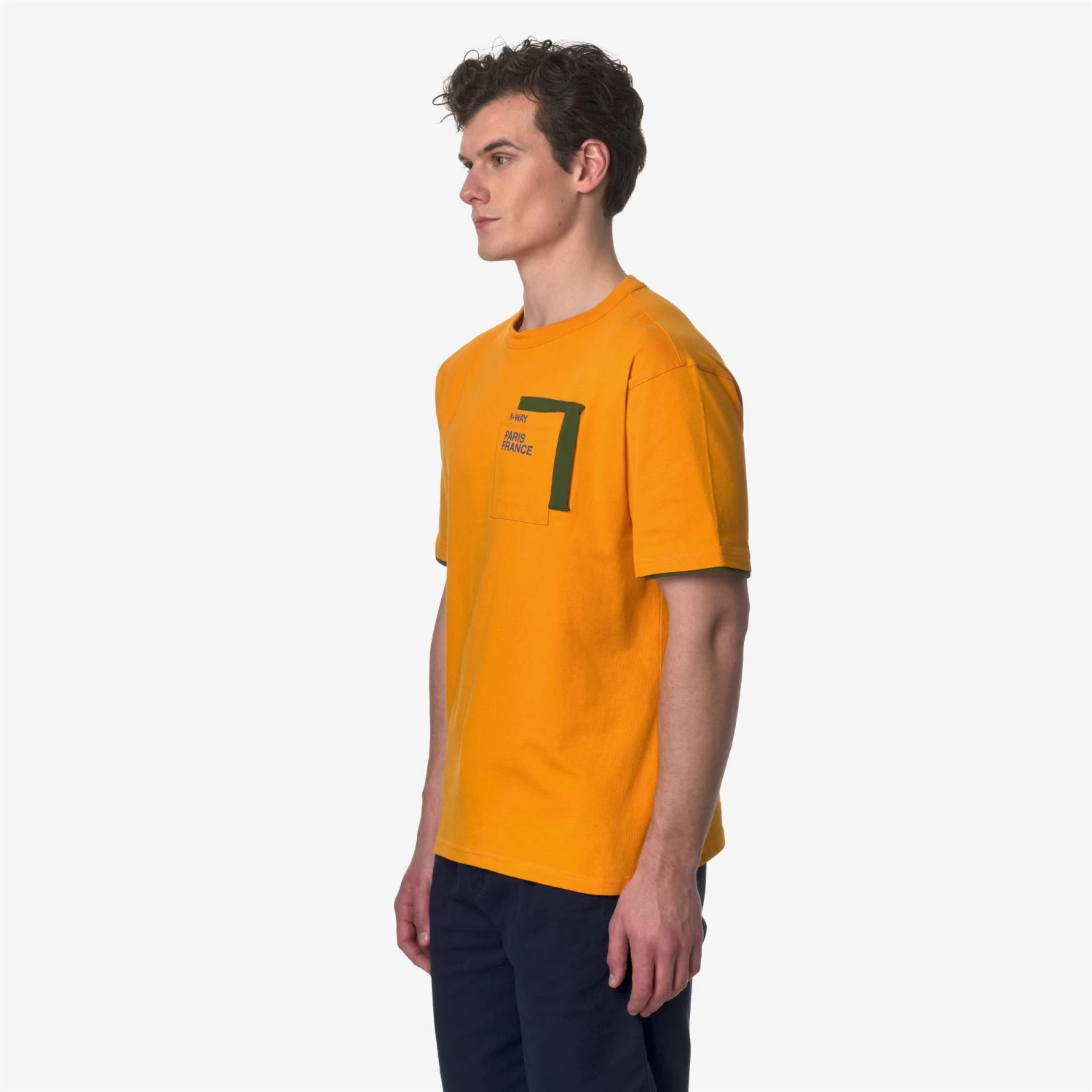 FANTOME CONTRAST POCKETS - T-ShirtsTop - T-Shirt - Man - ORANGE MD-GREEN CYPRESS-BLUE FIORD - immagine 4