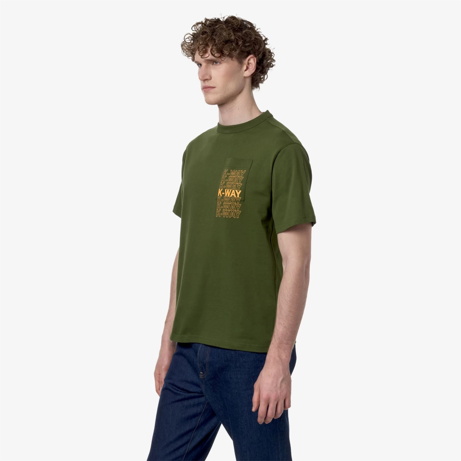 FANTOME K-WAY LETTERING - T-ShirtsTop - T-Shirt - Man - GREEN CYPRESS-ORANGE MD - immagine 4