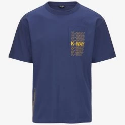 FANTOME K-WAY LETTERING - T-ShirtsTop - T-Shirt - Man - BLUE FIORD-YELLOW MIMOSA