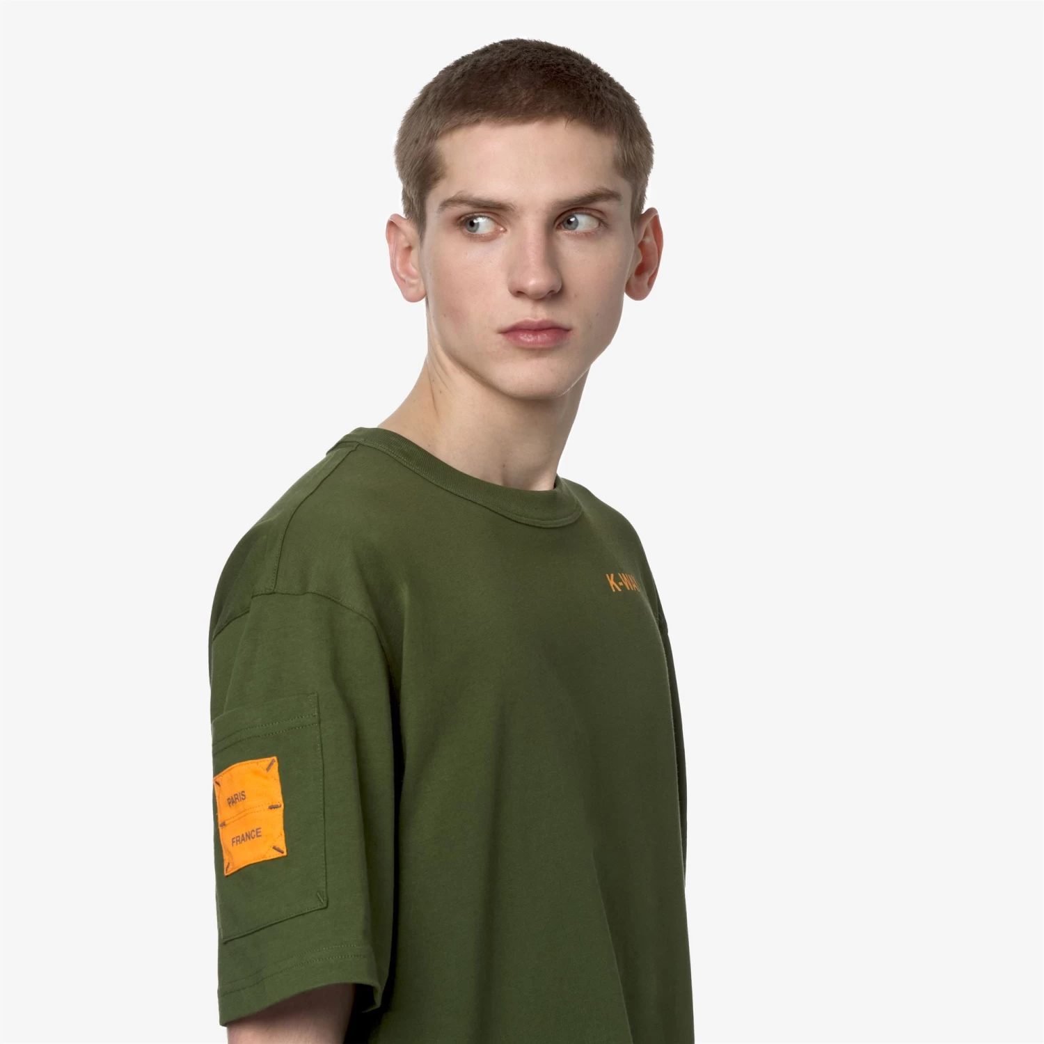 FANTOME SLEEVE POCKET - T-ShirtsTop - T-Shirt - Man - GREEN CYPRESS-ORANGE MD - immagine 2